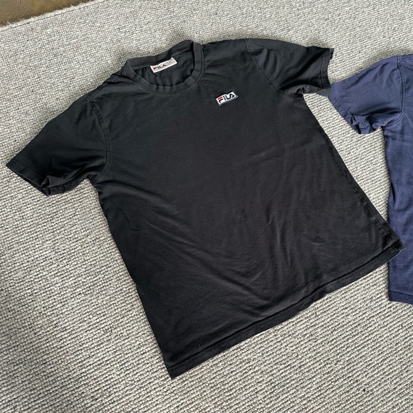 FILA T-Shirt Set of 2 Skylar Tee Shirt Short Sleeve Gym Top Navy Black Medium M - Picture 7 of 13